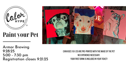 10/12 Armor Brewing Co. Allen, TX - Paint your Pet