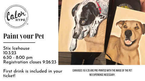 10/3: The Stix Icehouse - Paint your Pet