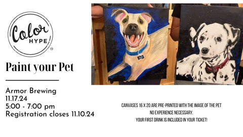 11/17: Armor Brewing Co. Allen, TX - Paint your Pet