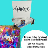 Texas "Home" Inks and Vinyl DIY Art Kit - 8x10 Board