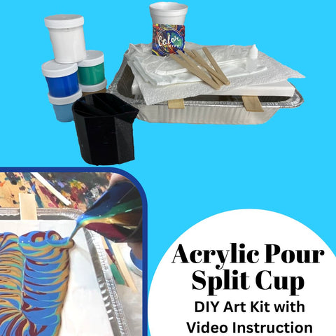 DIY Acrylic Pouring Kit with Split Cup