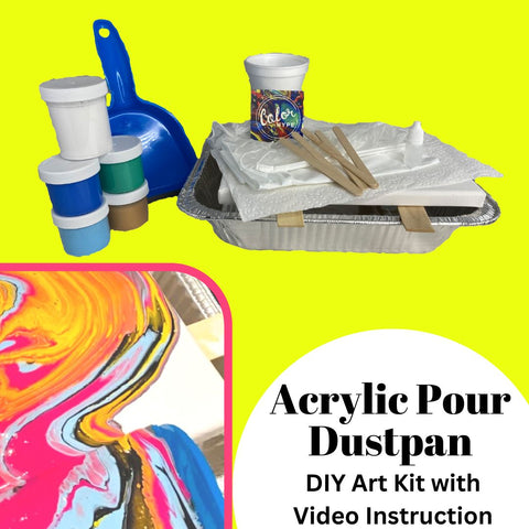 DIY Acrylic Pouring Kit with Dustpan