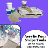 DIY Acrylic Pouring Kit with Swipe Tools