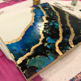 Inks and Gold Leaf DIY Art Project - 8x10 Board